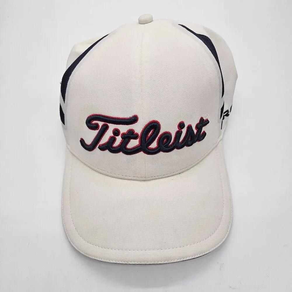 Titleist Golf Hat Cap Fitted White Pro V1 Golf USA American Flag Patriotic L/XL